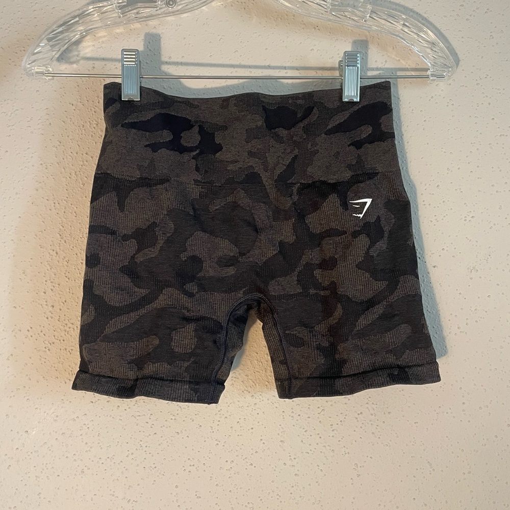 Gymshark Camo Athletic Shorts - Black